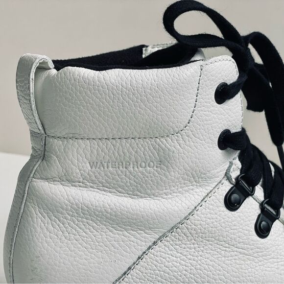 💠 Cougar Nash Leather Lug Sole Combat Lace Up White Boot Size EU 40 US 9 - Picture 7 of 13